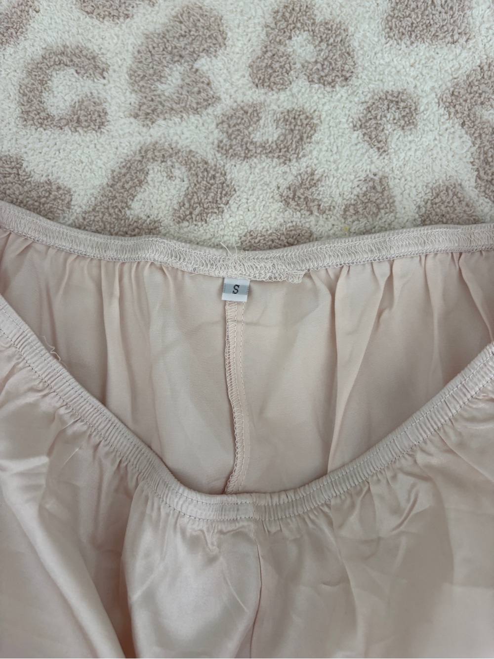 Silky Lace-Trim  Shorts - Blush - Picture 2 of 4